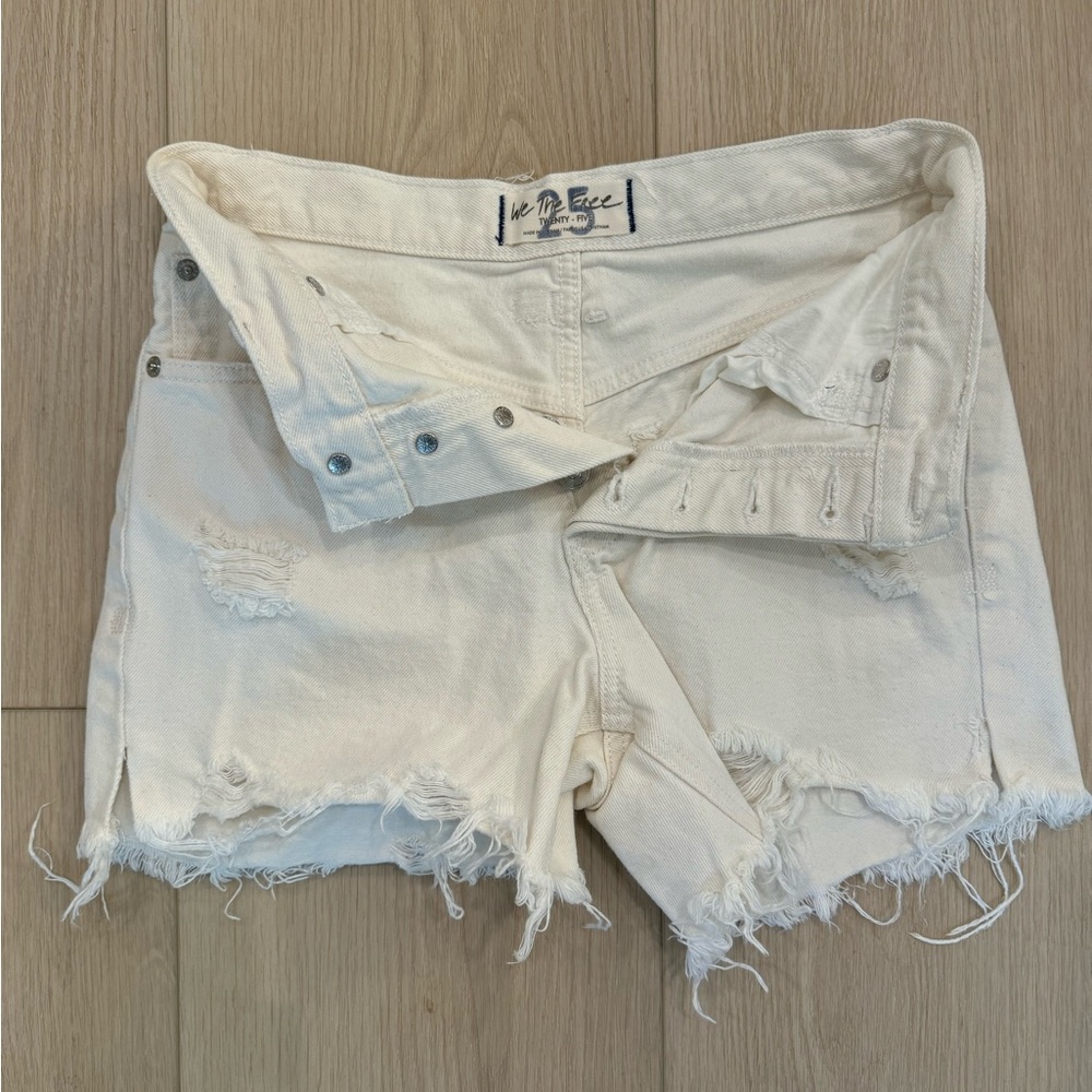 We The Free Cream Denim Shorts - image 3